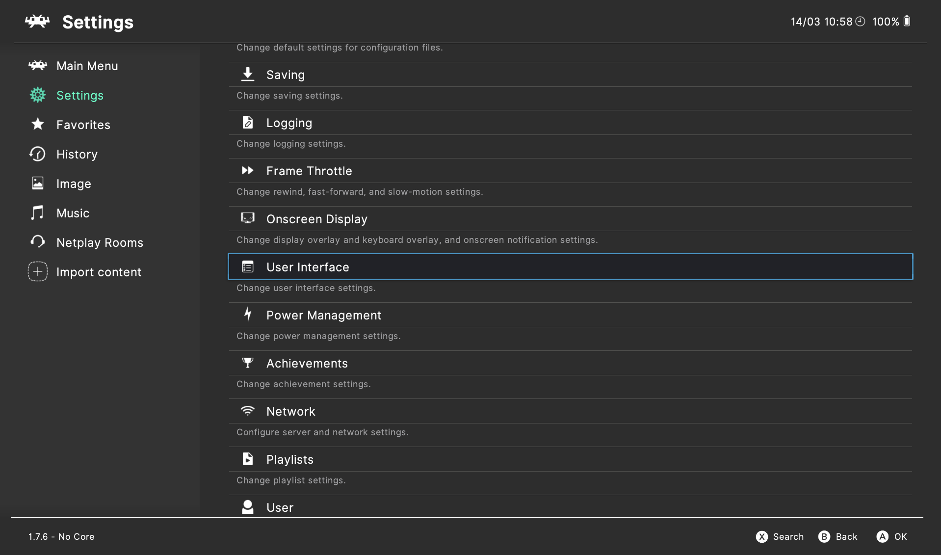 Ретроарх 1.7.5. RETROARCH Android первый Интерфейс. Settings. Почему не запускается solo на эмуляторе.